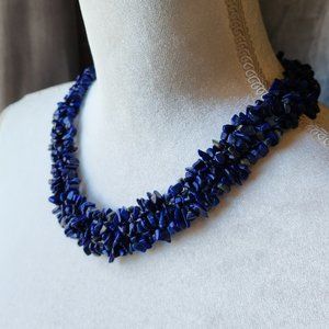 Lapis Lazuli Multi Strand Necklace & Bracelet